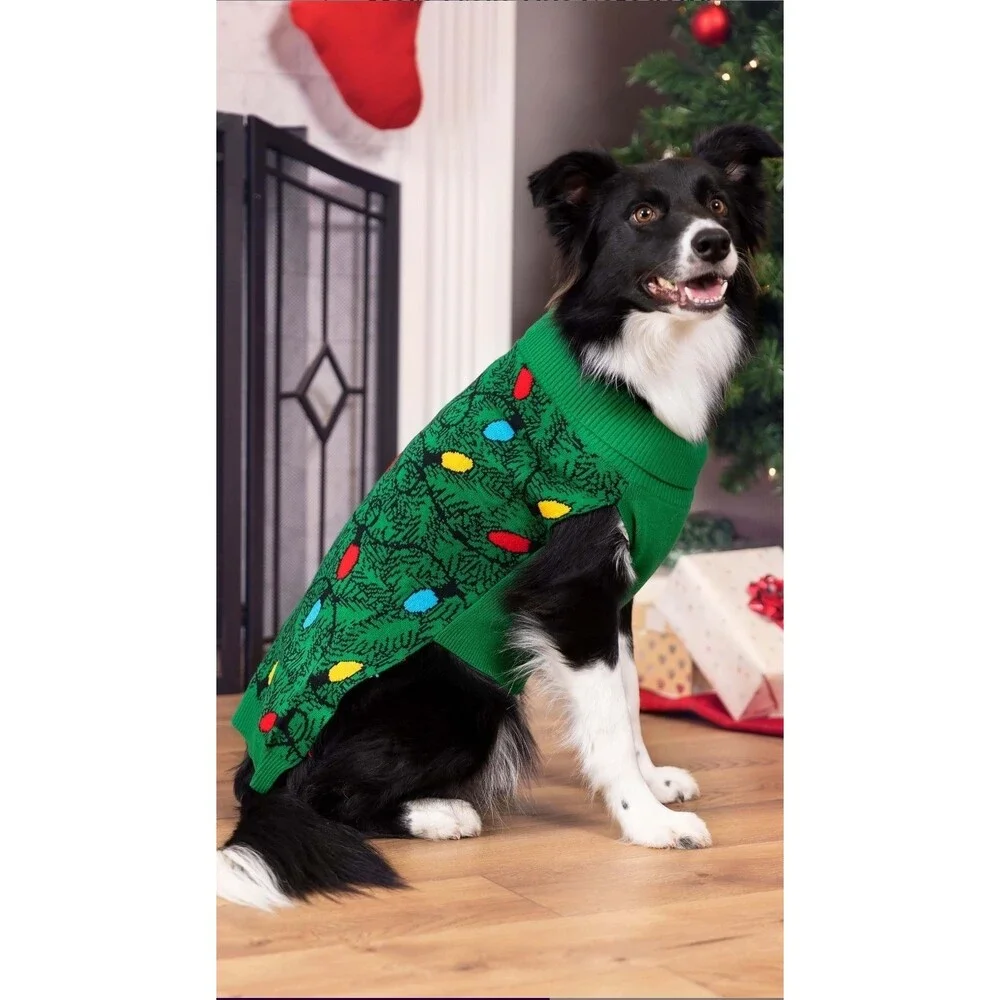 Dog‎ Sweater Pet Ugly Sweater Christmas Tree Holiday Xmas New NWT Medium